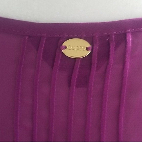 Guess Purple Relaxed Embellished Blouse - Picture 2 of 2